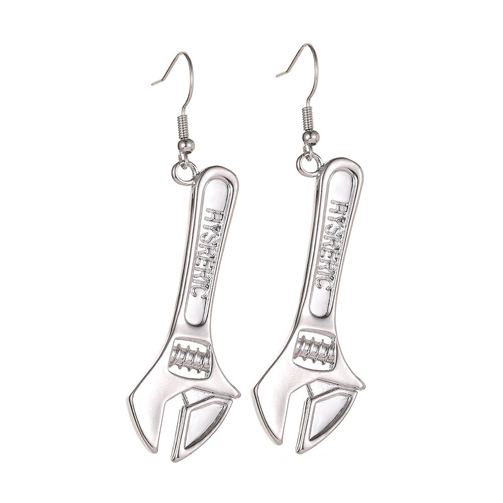 Boucles d'oreilles rétro simples pour femmes et hommes, petite clé, couple