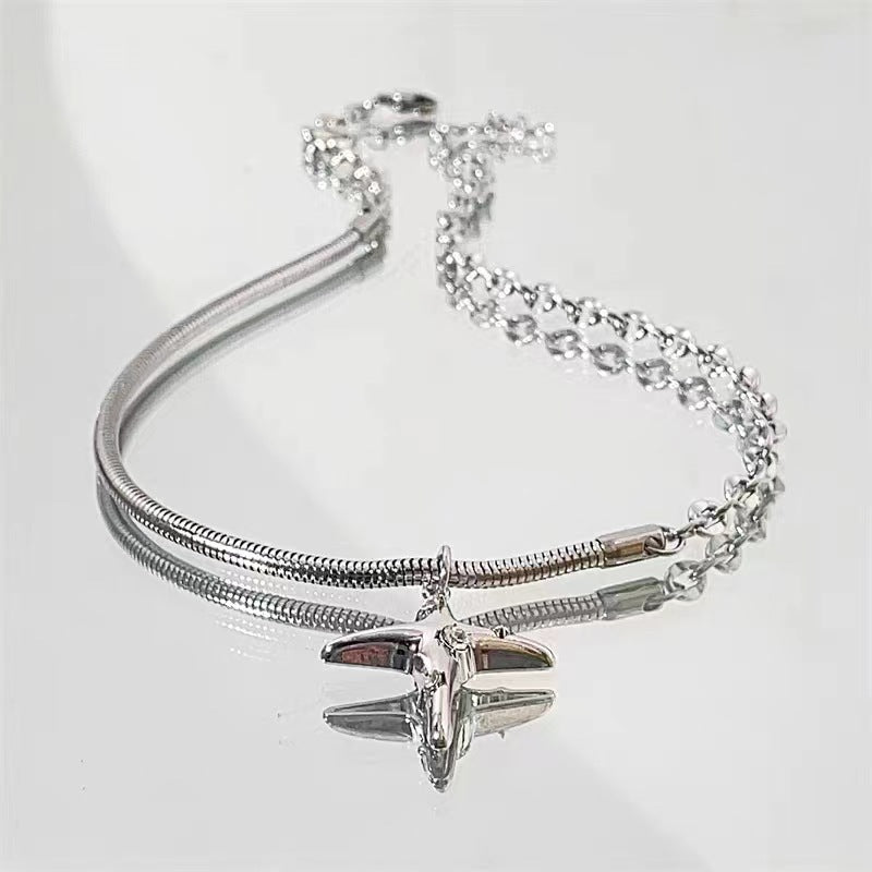 Male And Female Personality Light Luxury Diamond Inlaid Clavicle Necklaces