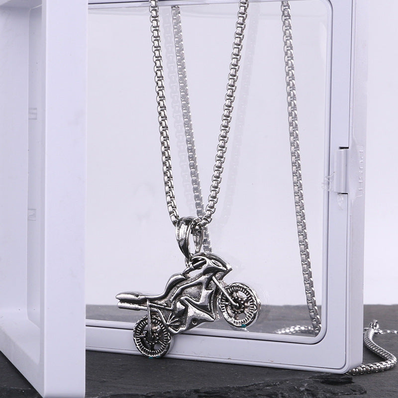 Men's Motorcycle Stainless Steel Trendy Personalized Pendant Necklaces