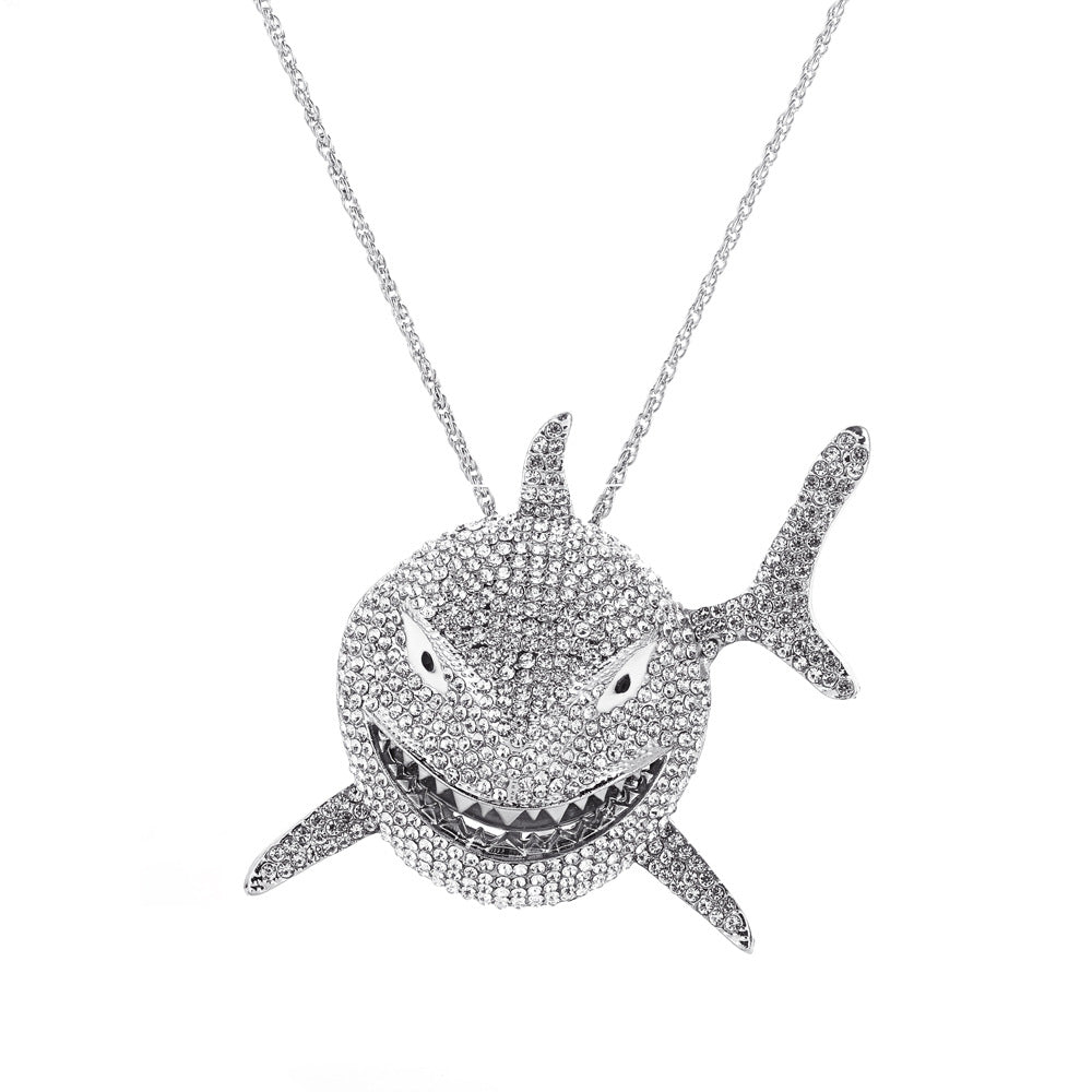 Pendentif Rétro Punk Exagéré Grand Requin Colliers