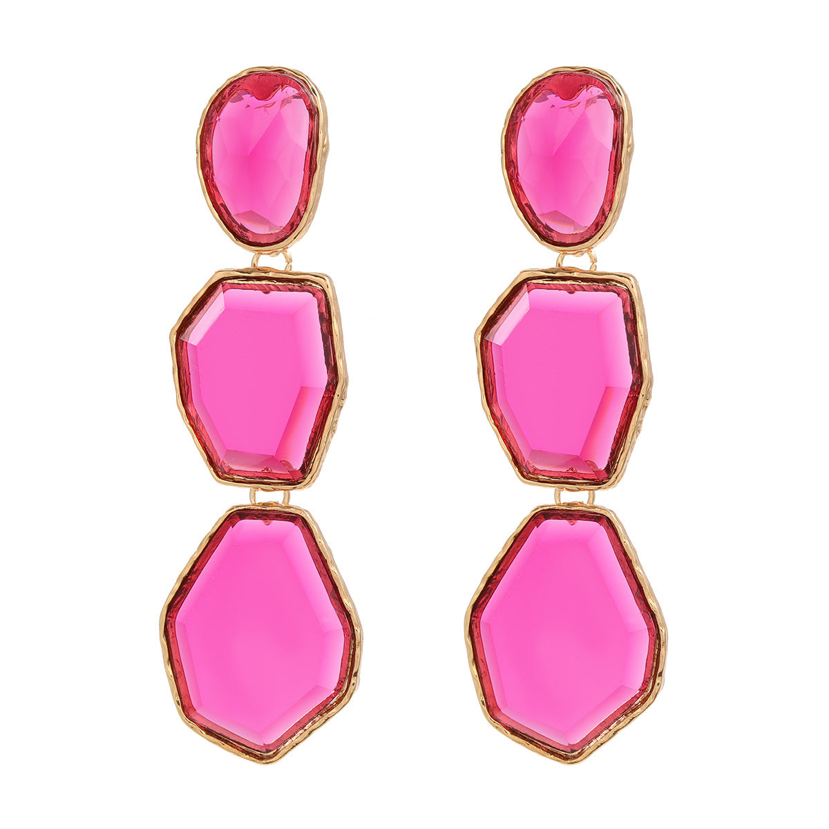 Women's Trendy Geometric Alloy Resin Bohemian Party Earrings