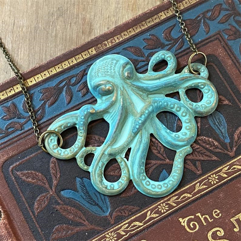 Hipster Pirate Octopus Snake Alloy Pendant Retro Necklaces