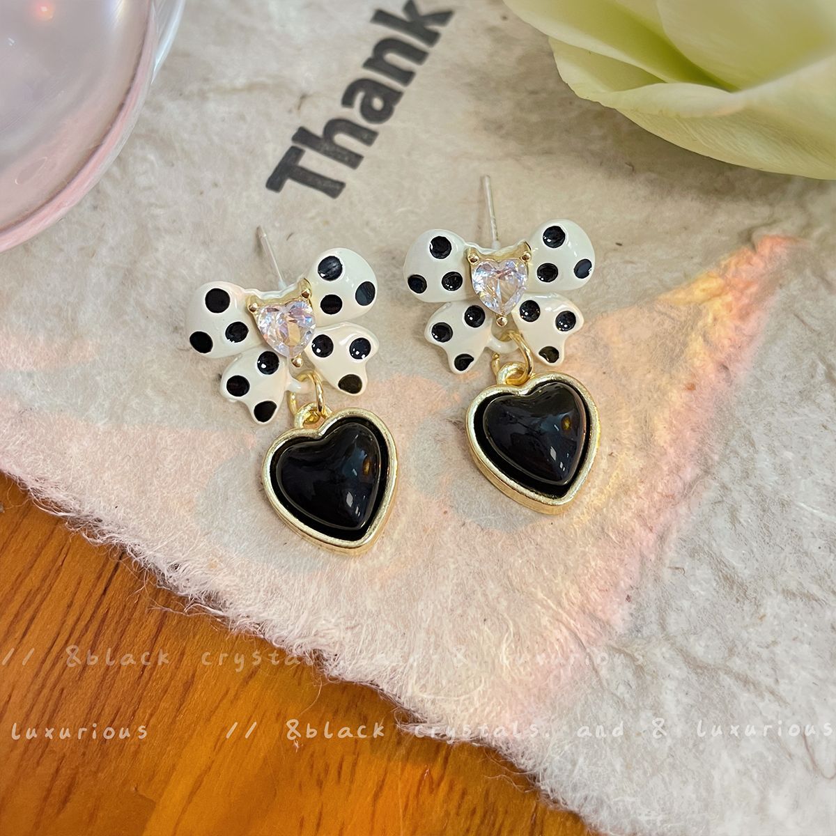 Women's Dot Bow Sier Needle Graceful Design Earrings