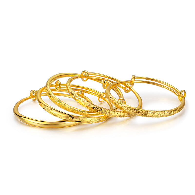 Women's Push-pull Alluvial Gold Meteor Shower Thickened Bracelet