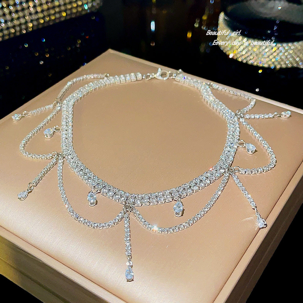 Accessoires pour femmes, Niche, colliers de luxe légers de haute qualité en Zircon