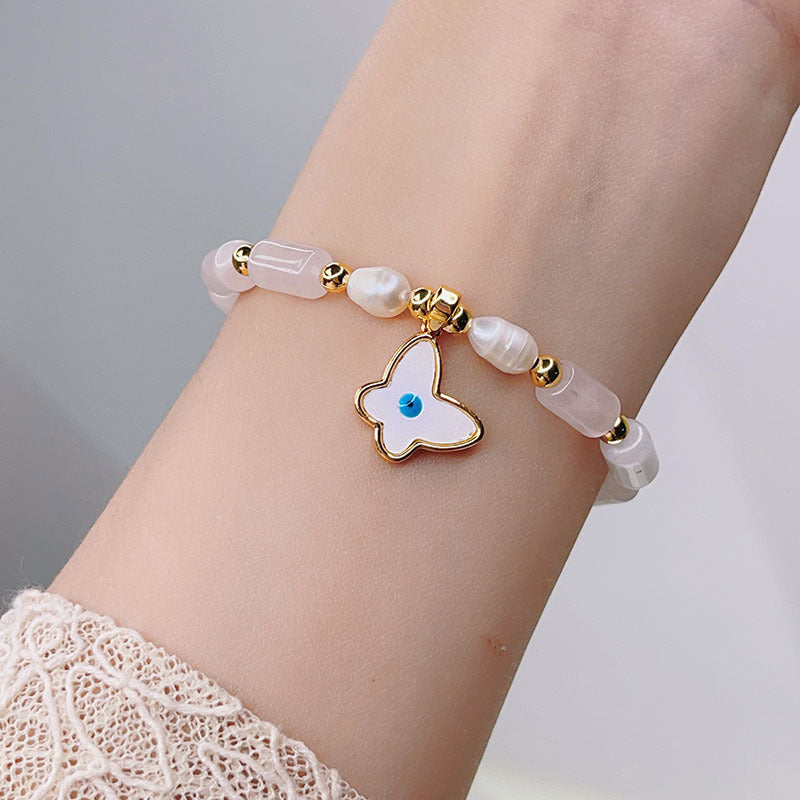 Devil's Eye Female Pink Crystal Green Bracelets