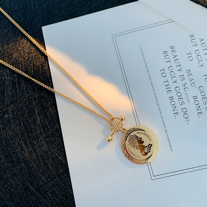 Women's Queen Portrait Light Luxury Cold Style Necklaces