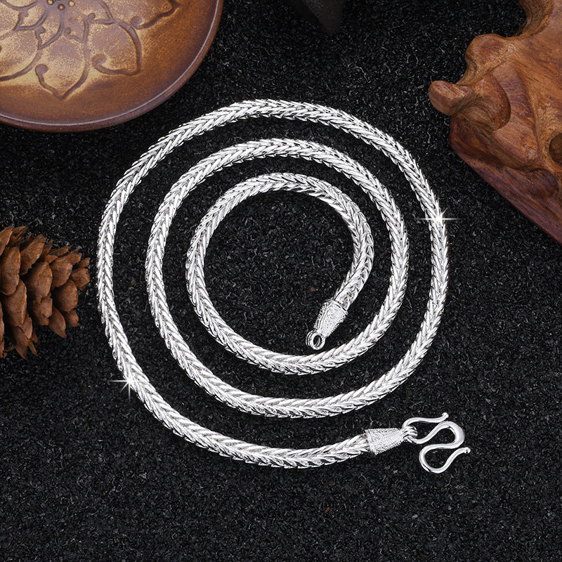 Men's Unique Snake Head Chain Trend Solid Fashion Bones Necklaces