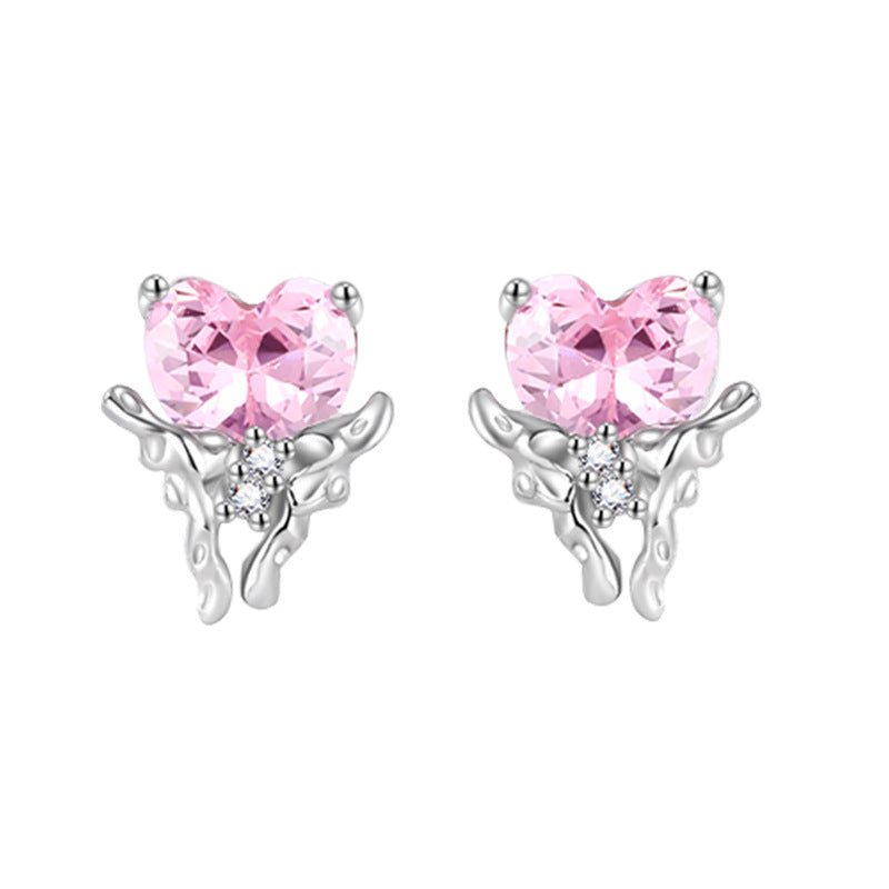 Love At First Sight Sterling Sier Niche Creative Earrings