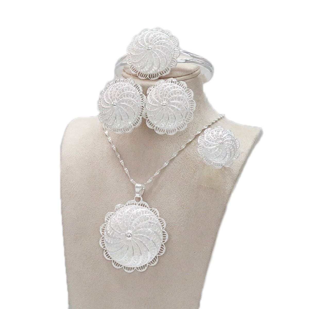 Classic Gold-plated Ethiopian Fashion Big Size Jewelry Set
