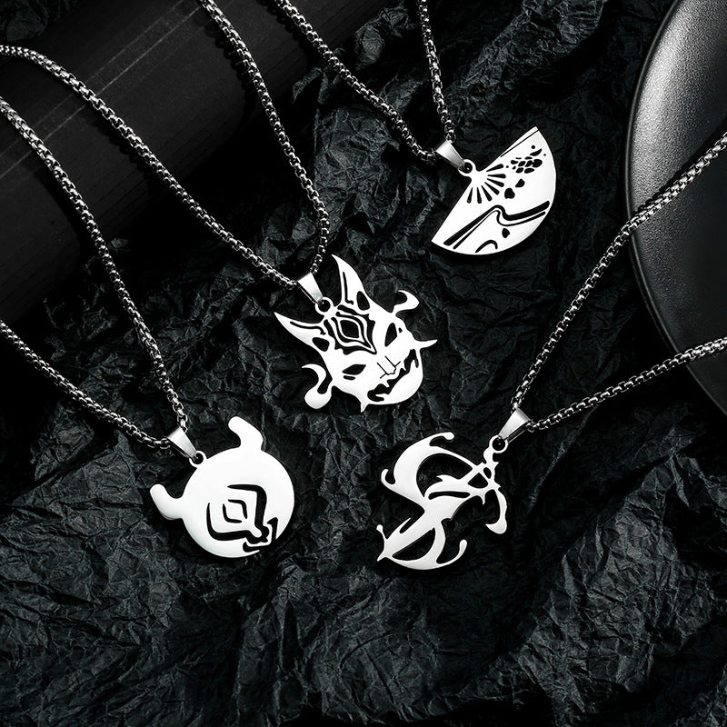 Women's & Men's & God Peripheral Titanium Steel Hip Hop Necklaces