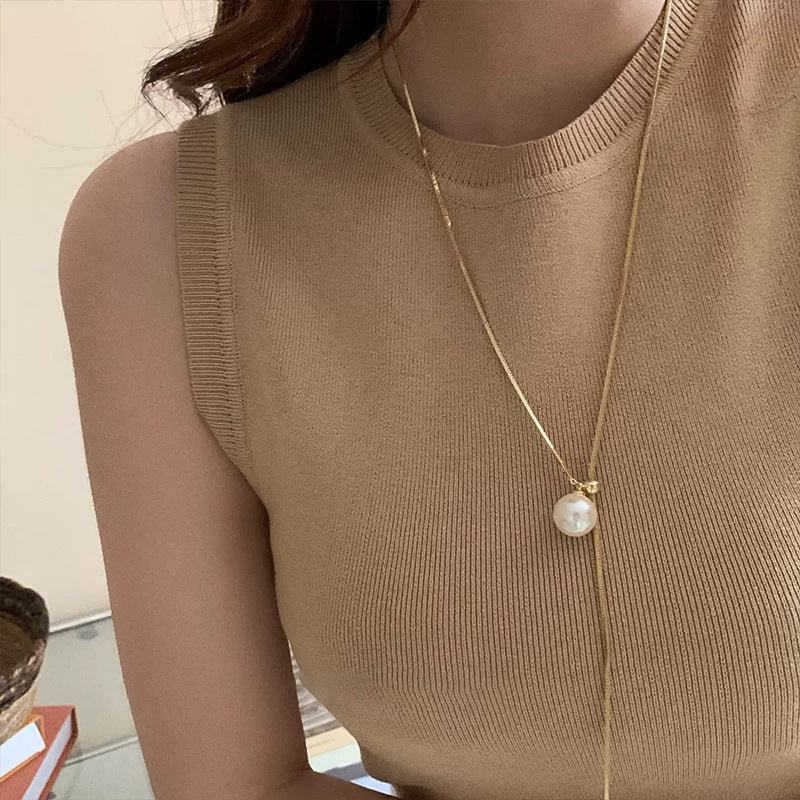 Women's Drawable Pearl Cold Style Fashionable Personality Minimalist Elegant Necklaces