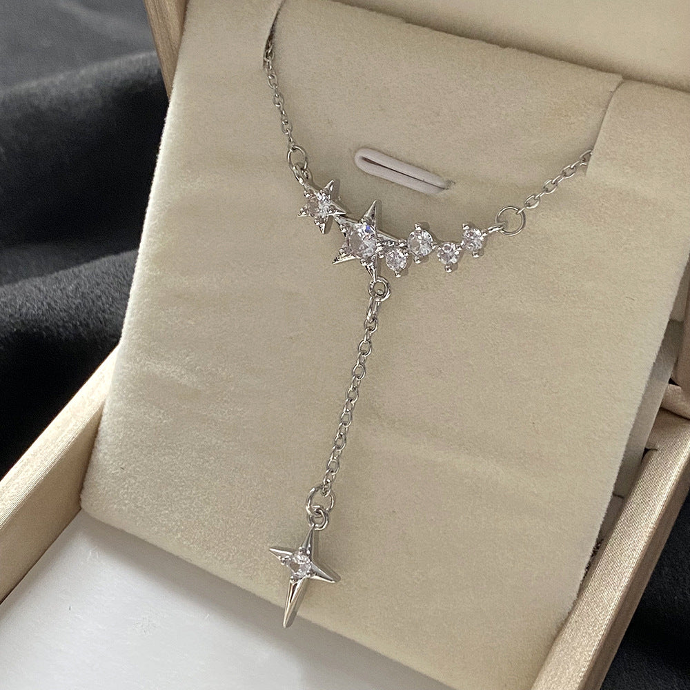 Micro Inlaid Zircon Flower Short Style Versatile Necklaces