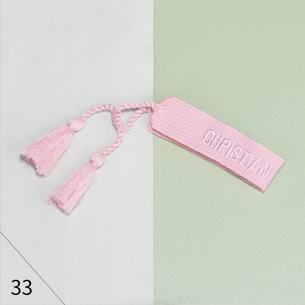 Baumwollfaden-Stickerei-Armband mit Quaste, gewebte Damenarmbänder