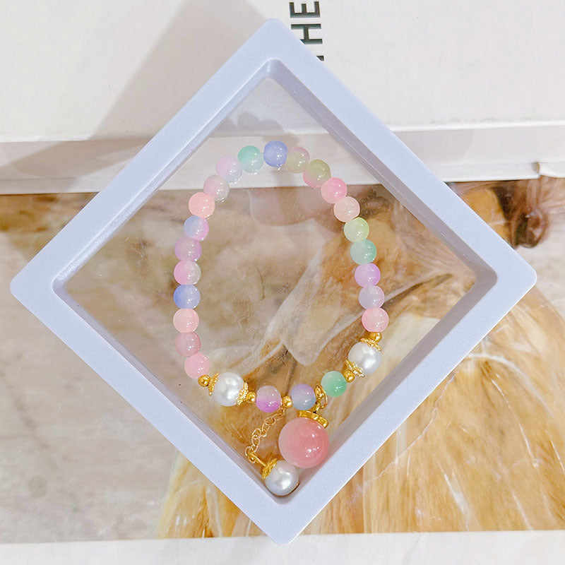 Women's Two-tone Gradient Fashion Simple Crystal Jewelry Bracelets