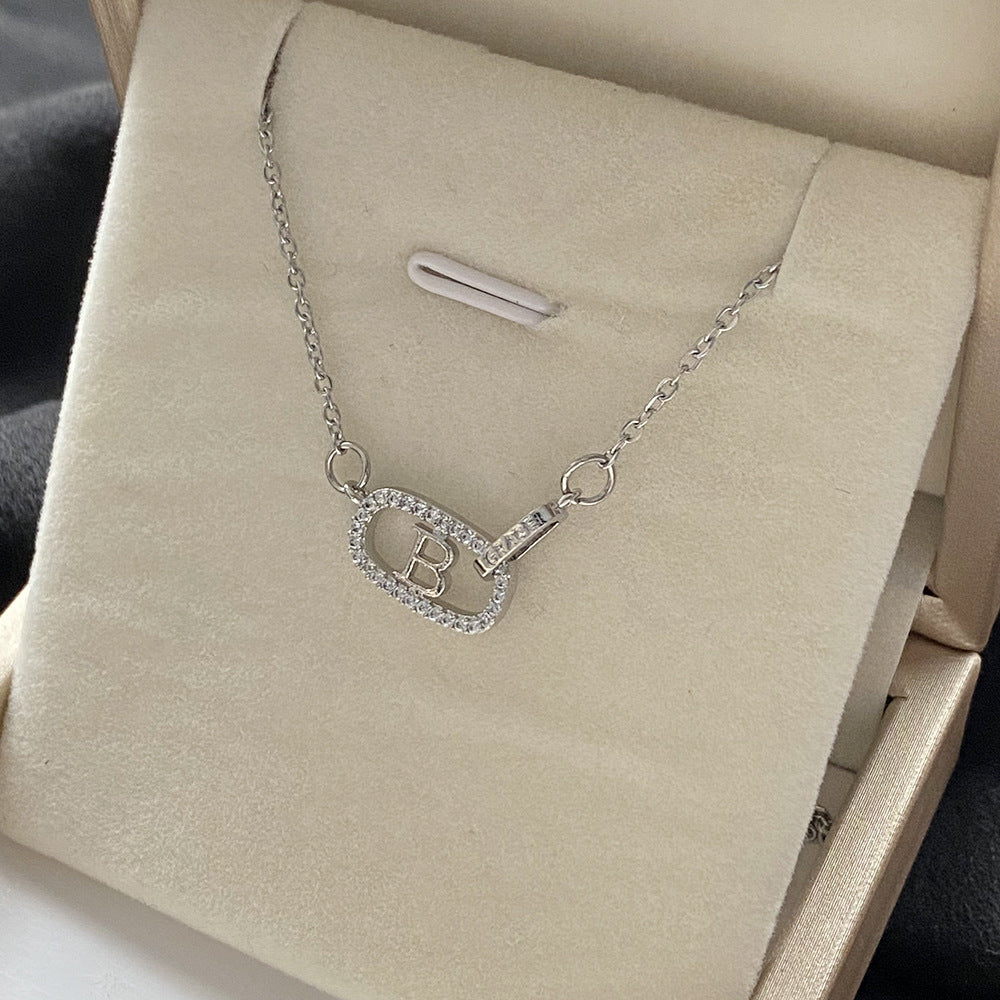 Micro Inlaid Zircon Flower Short Style Versatile Necklaces