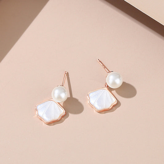 Women's Sterling Sier Small Skirt Fritillary French Earrings