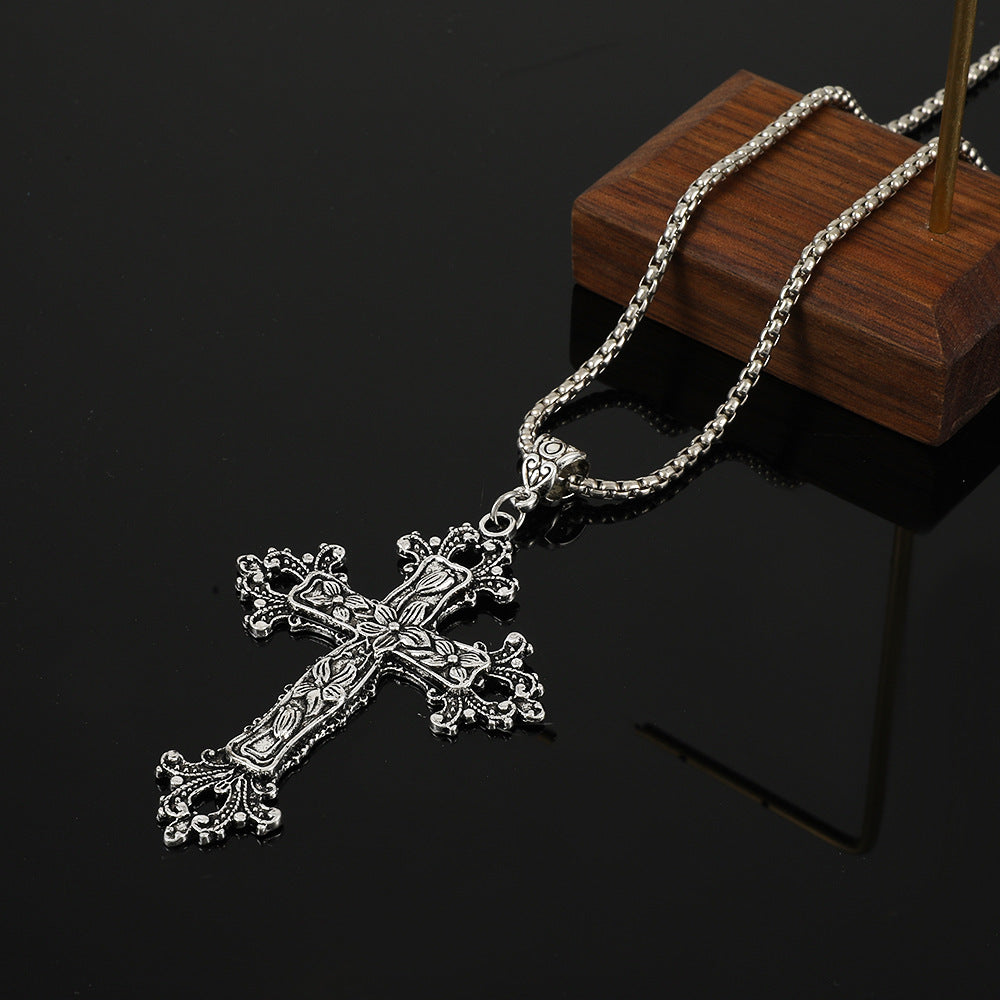 Cross Gothic Retro Hip Hop Pendant Sweater Chain Necklaces