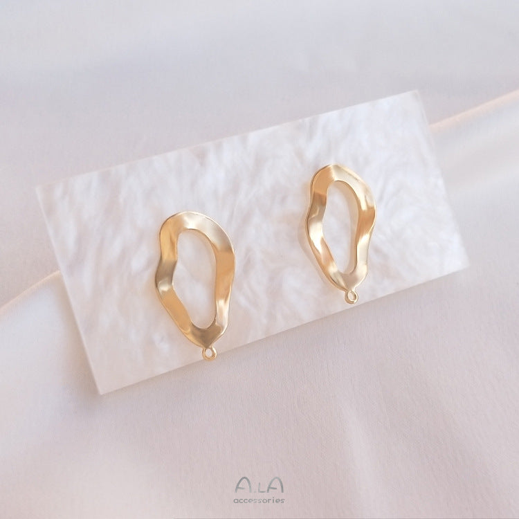 Color Protection Round Oval Handmade Ear Trendy Earrings