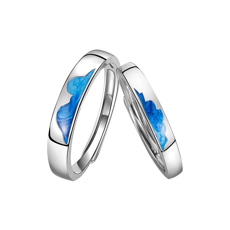 Women's & Men's & And One Pair Light Luxury Love Oath Design Rings