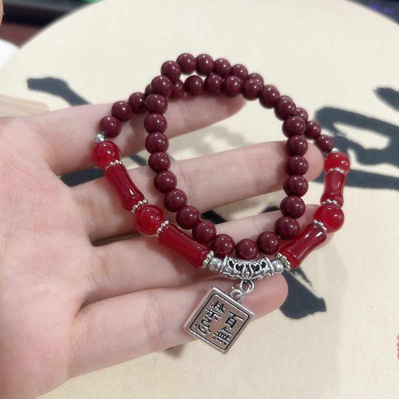 Chinese Style Safe National Double Circle Niche Bracelets
