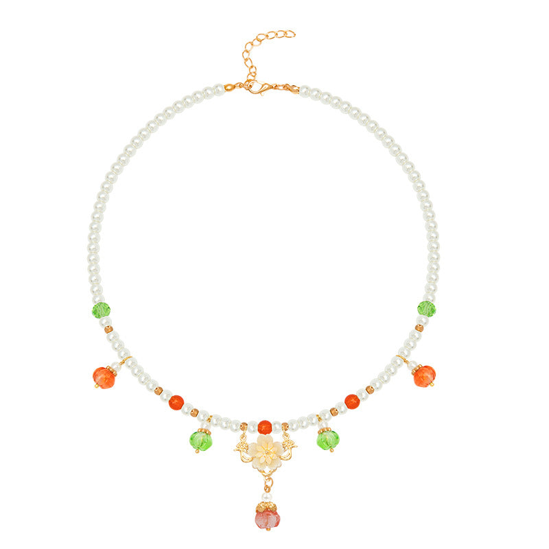 Women's Ancient Style Pearl Of Precious Stones Chinese Necklaces