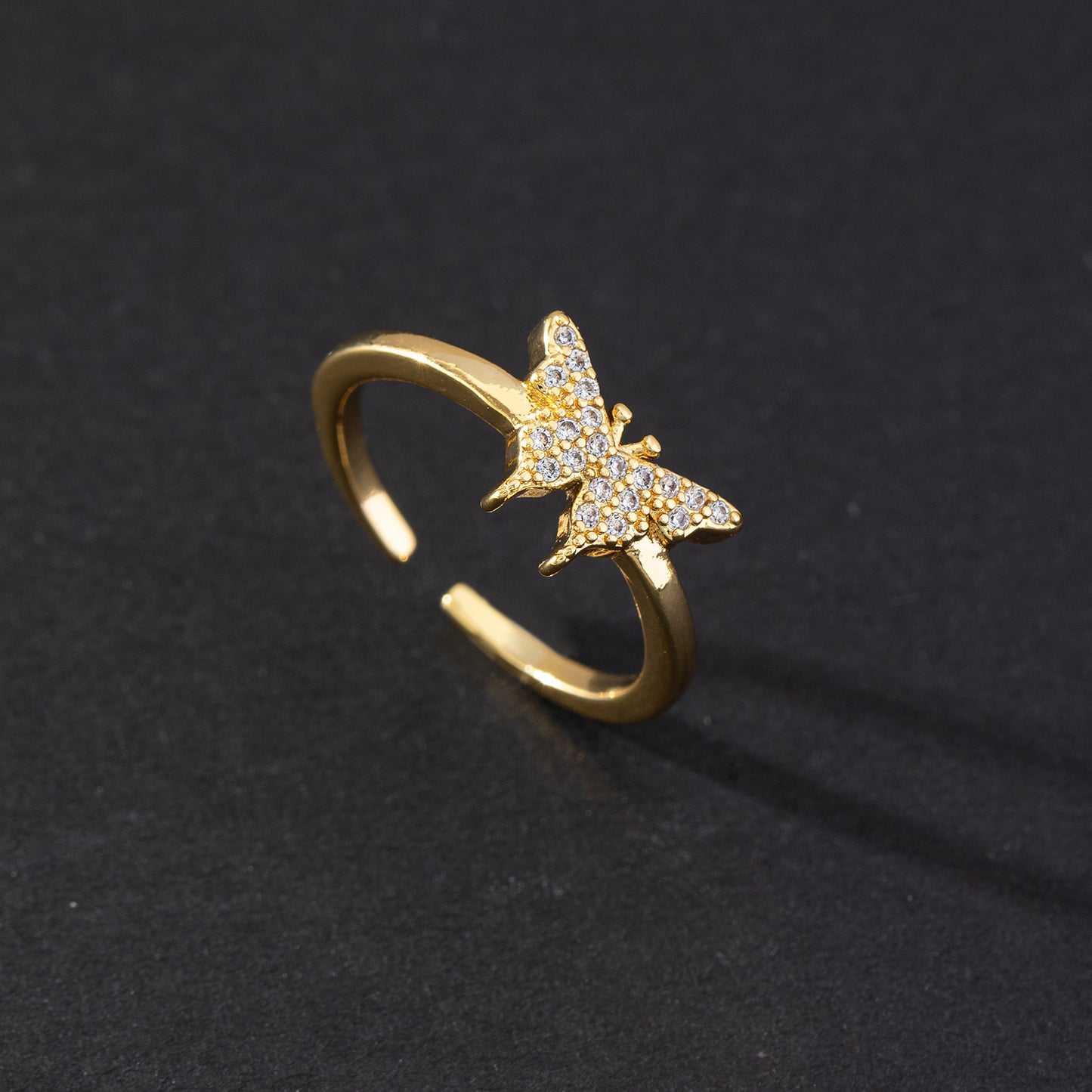 Ornament Affordable Luxury Style Double Zircon Female Rings