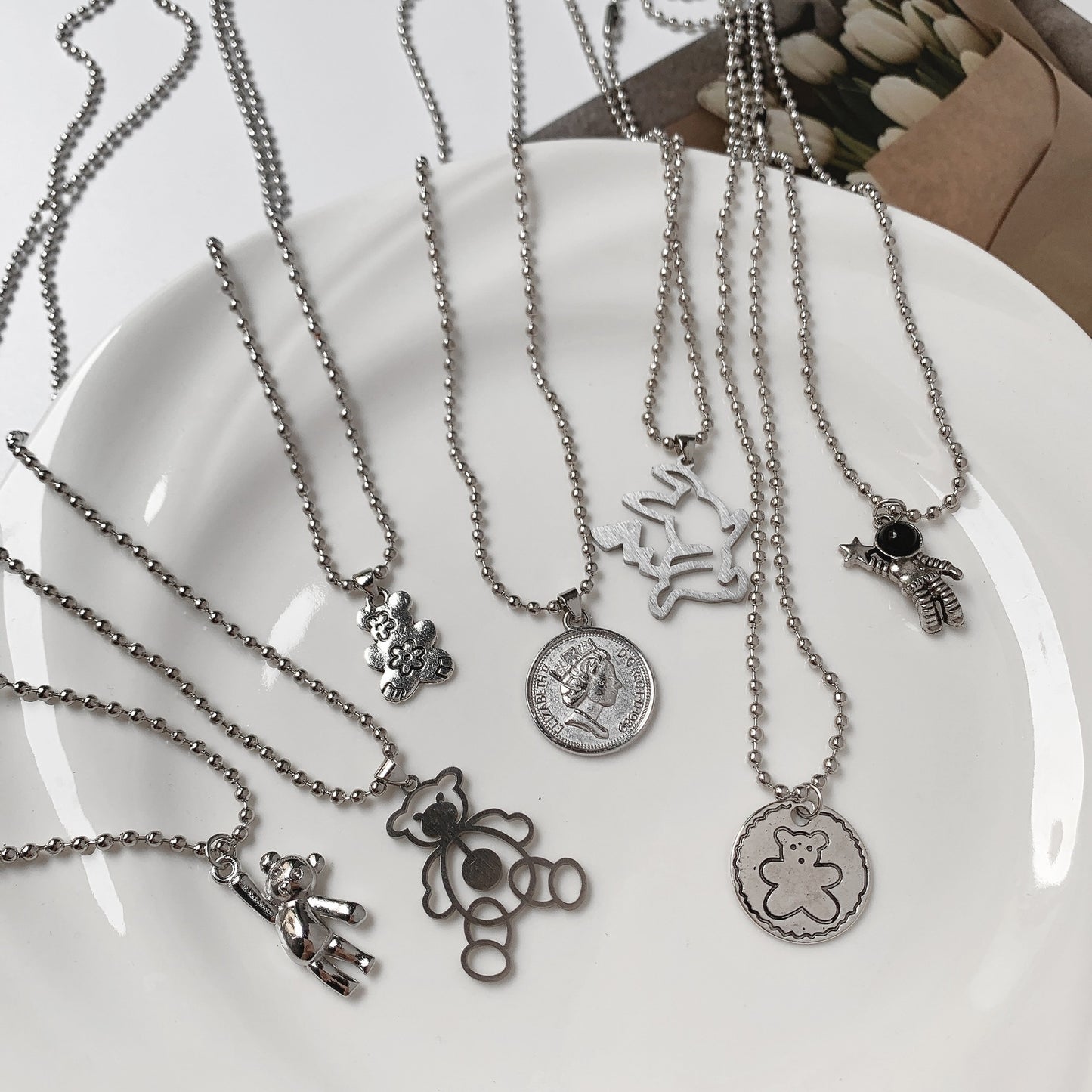 Women's & Men's & Fun Cute Wild Simple Ball Bead Necklaces