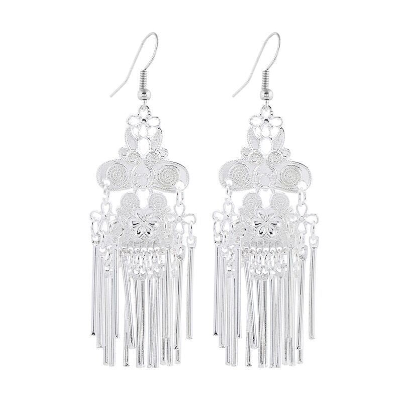 Women's Ethnic Style Chinese Tourist Attractions Jewelry Miao Earrings