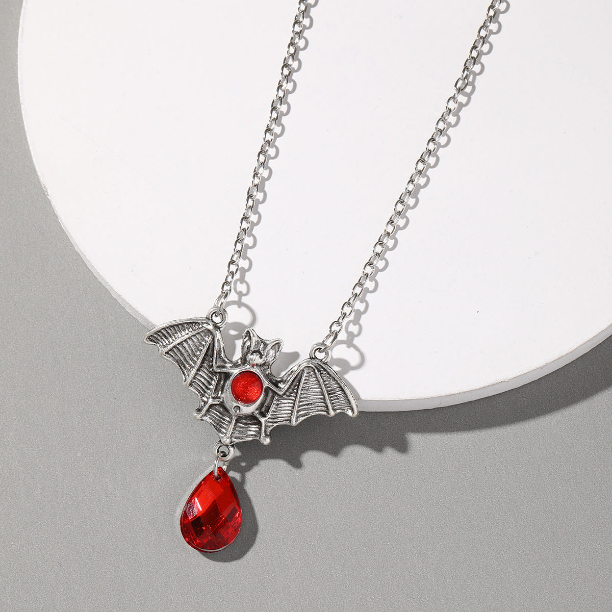 Gothic Vampire Bat Sier Acrylic Witch Necklaces