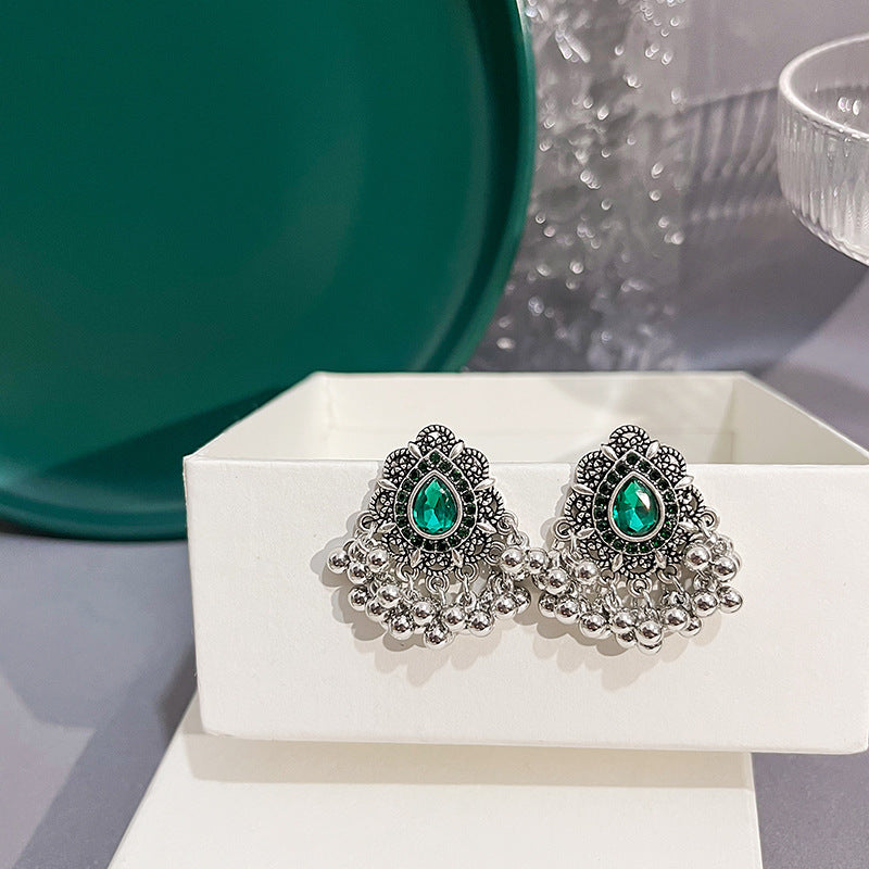 Women's Vintage Tassel Bohemian Stitching Round Exotic Earrings