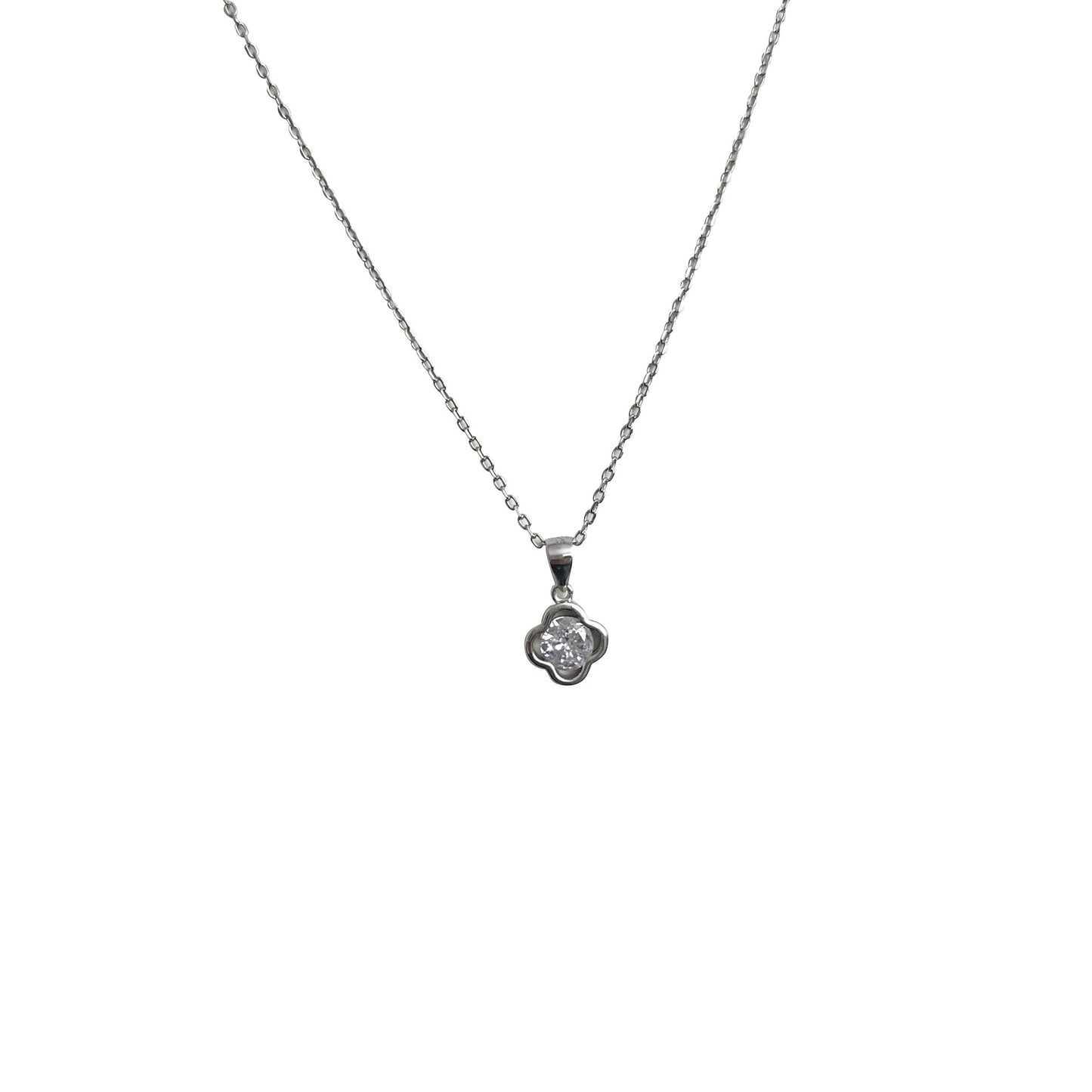 Colliers de clavicule de luxe légers de conception Simple de la série à quatre feuilles Sier Sterling