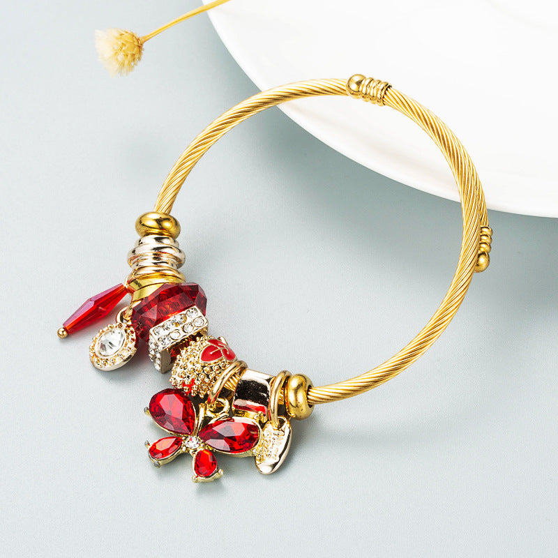 Mode Schmetterling Anhänger weiblich Gold mehr Armbänder
