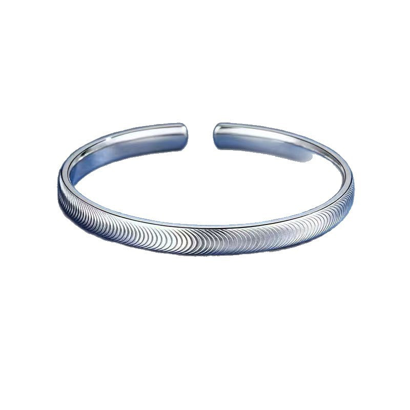 Women's Chinese Style Antique Cat Eye Fashion Open Bracelet