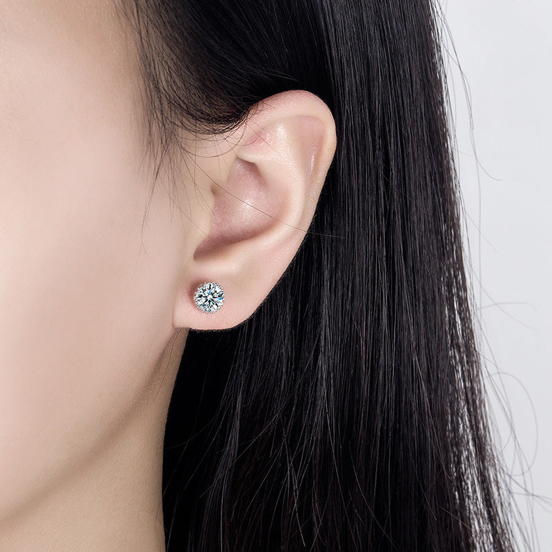 Frische einfache Zirkon-Qualitäts-Ornament-Live-Ohrringe für Damen