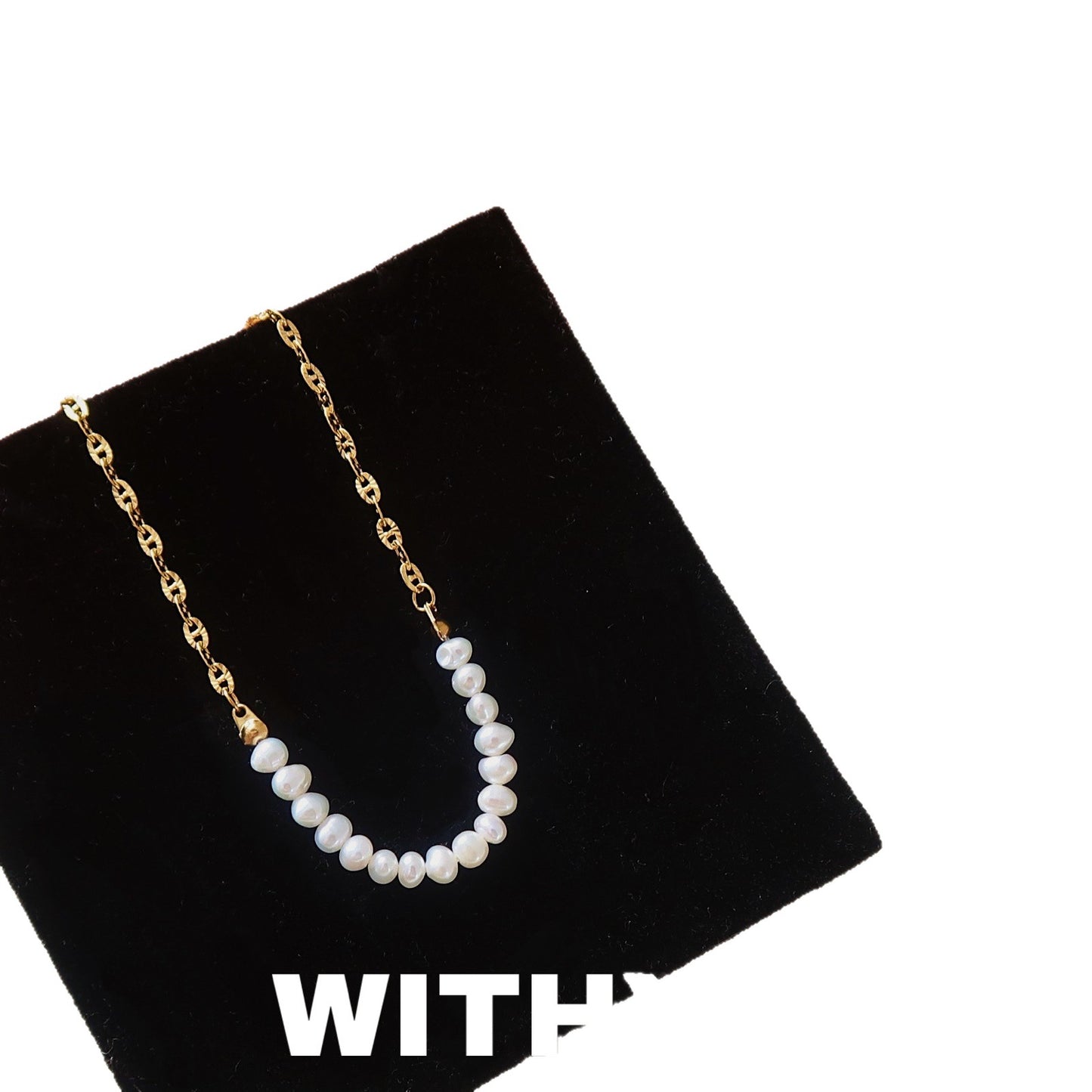 Freshwater Pearl Smiling Face Clavicle Chain Shiny Pig Nose Simple Necklaces