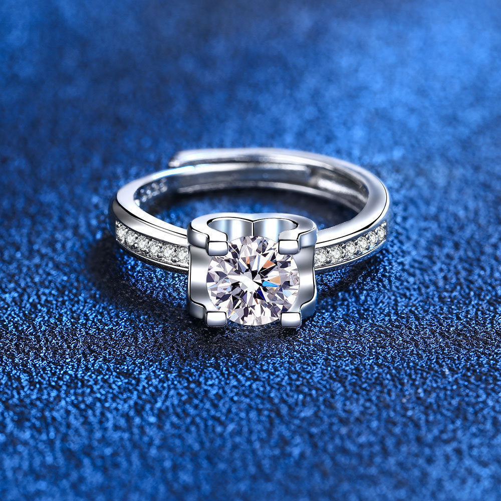 Women's Live Broadcast Moissanite Bull Head Diamond Order Rings