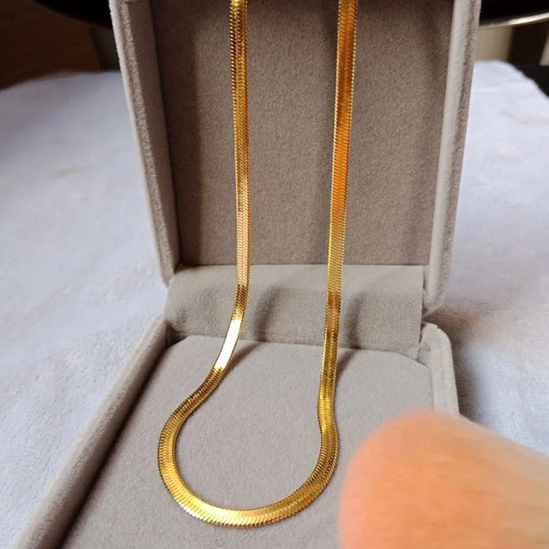 Joaillerie Fine Femme & Homme Colliers Lame Et Plats Plaqué Or