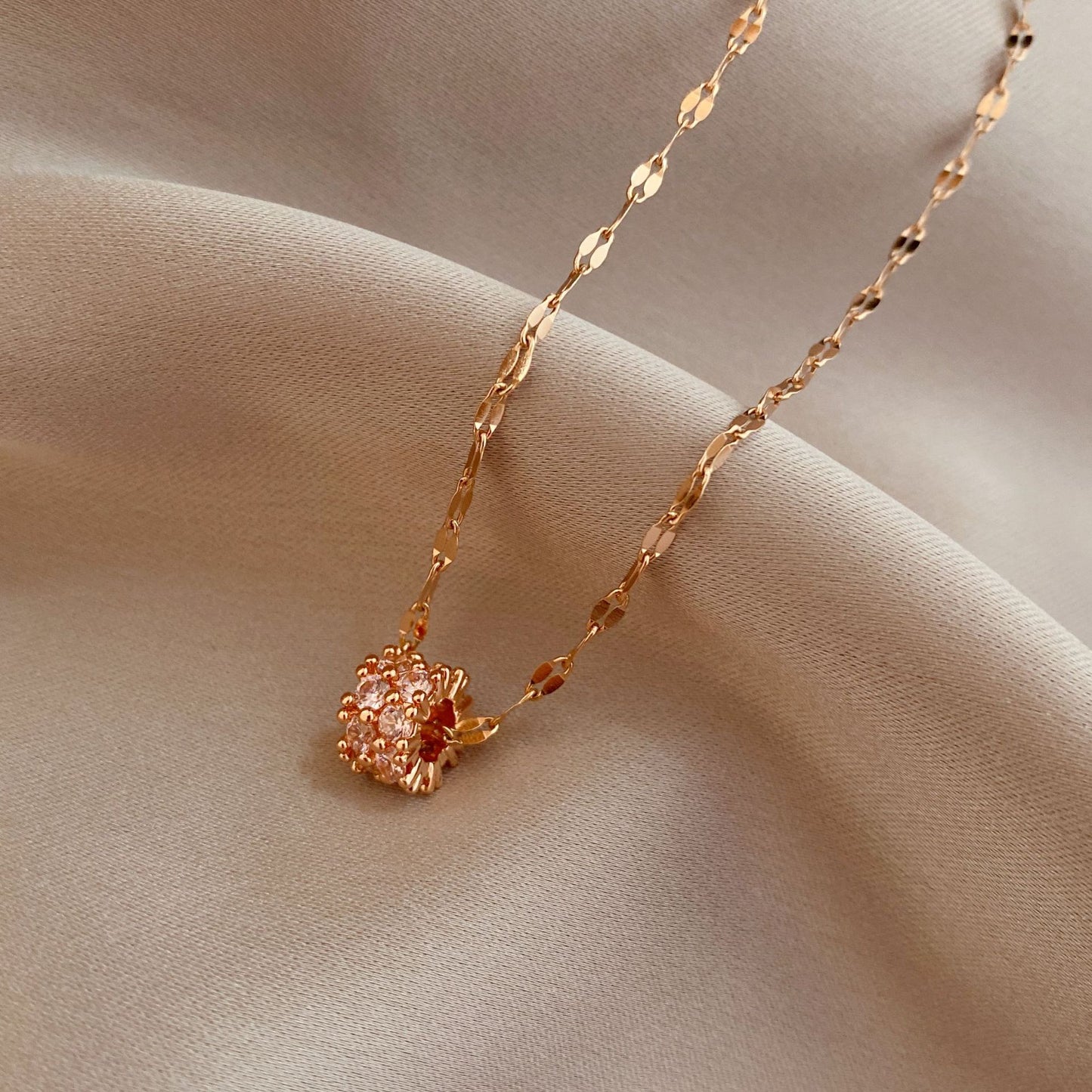Colliers Mori ronds rétro en diamant à Double rangée pour femmes, Style coréen