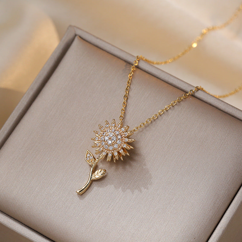 Colliers de luxe légers en forme de fleur de Zircon, intérêt spécial