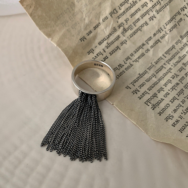 Korean Style Tassel Exaggerated Personalized Female Rings