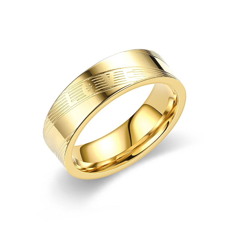 Affordable Luxury Fashion Titanium Steel Couple Rings