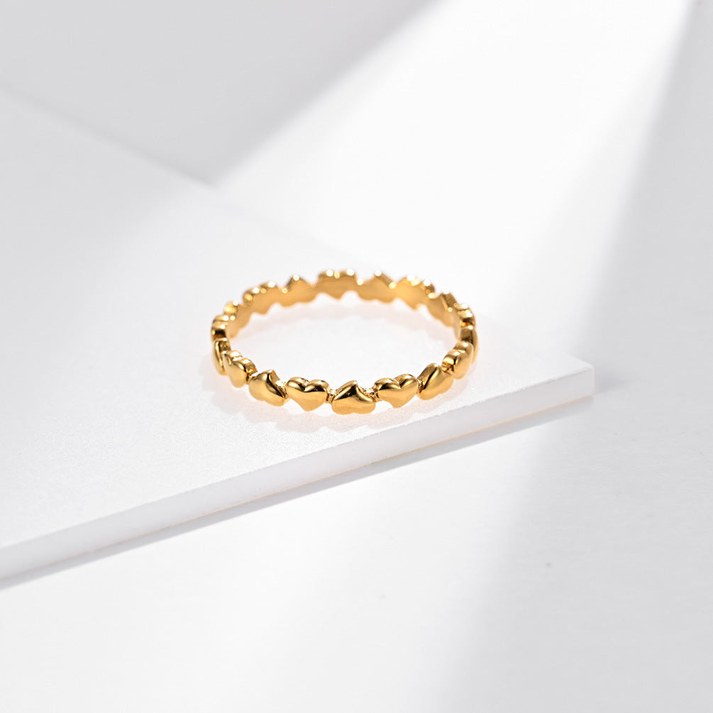 Stapelbare Edelstahlringe für Damen aus Titanstahl „Little Finger“.