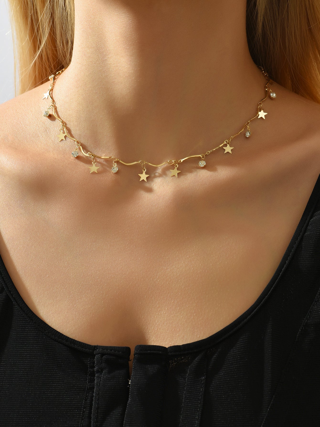 Pentagram Ball Pendant Clavicle Chain Affordable Necklaces