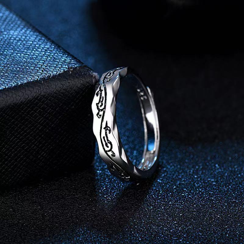 Men's Single Domineering Little Finger Chinese Style Rings