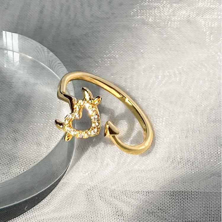 Aloofness Style Open Female Simple Personality Rings