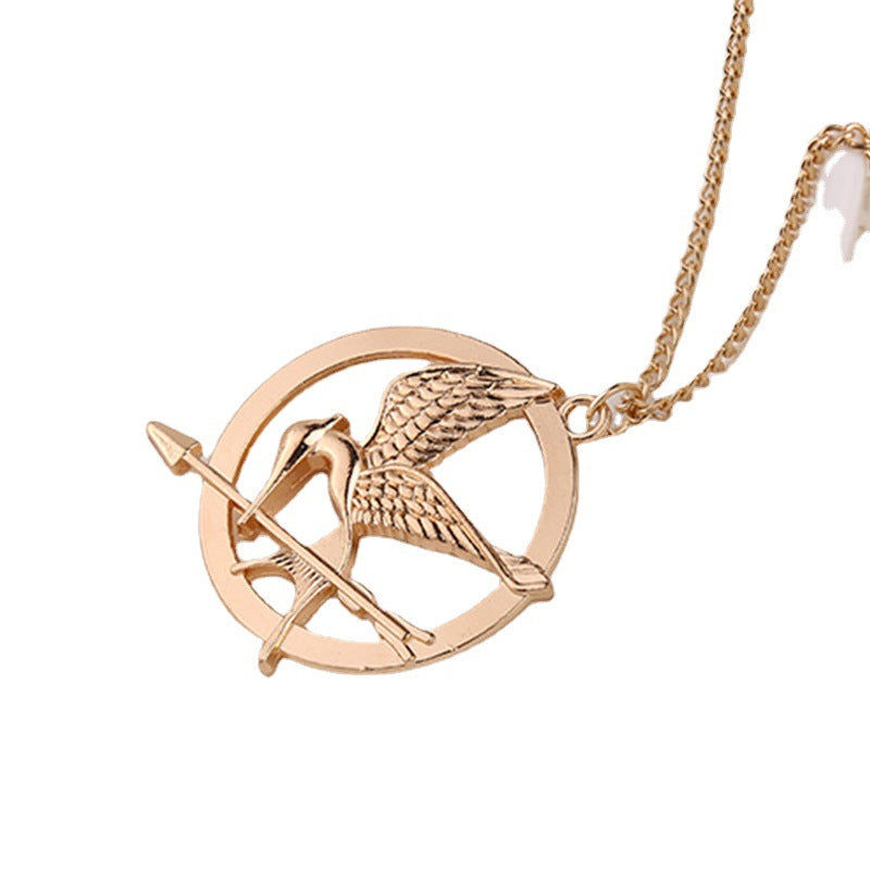 Colliers avec pendentif en forme d'oiseau moqueur, ornement périphérique à la mode