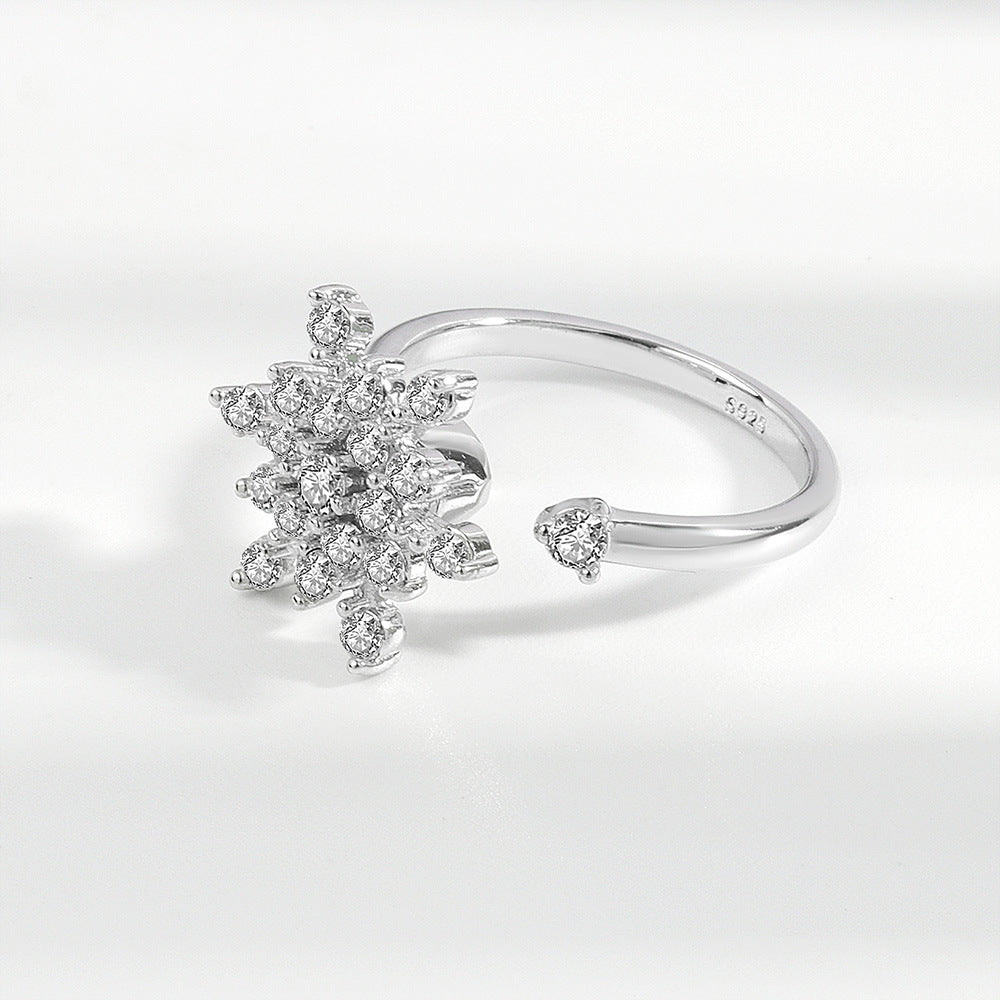 Rotating Open Rotatable Anxiety Relief Ornament Rings
