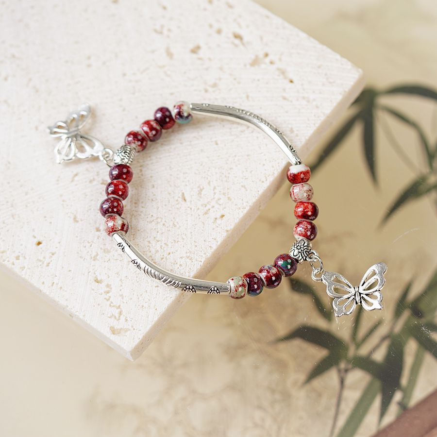 Handmade Ceramic Mori Style Female Ethnic Bracelets