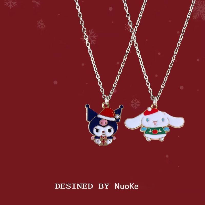 Colliers mignons de clown de dessin animé de pendentif de cadeau de Noël